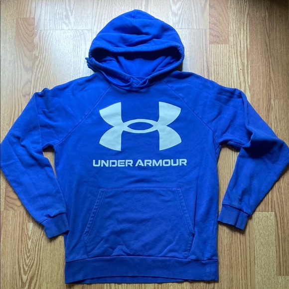 Under Armour Rival Fleece Hoodie men’s size Medium Blue - Picture 2 of 6